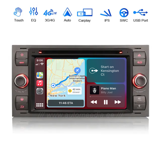 Ford C-Max | S-Max | Galaxy | Focus | Transit (2005-2011) Android 12  | GPS autoraadio ja multimeedia keskus