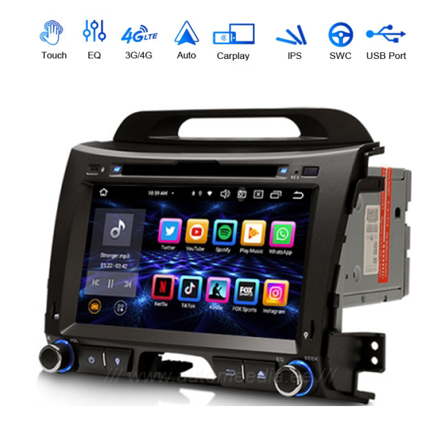KIA SPORTAGE (2010-2015) Android 12  | GPS autoraadio ja multimeedia keskus