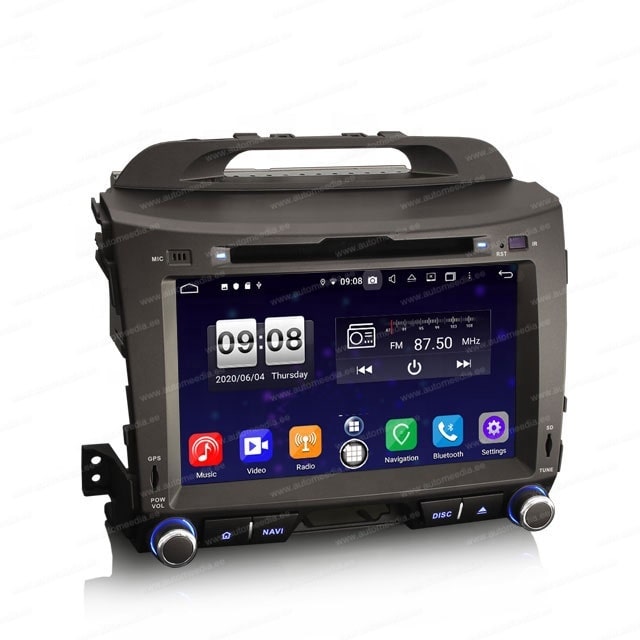Kia Sportage (2010-2015) Mudelipõhine Android 10 auto GPS multimeediakeskus | 8" tollise ekraaniga | 4Gb RAM | 64 Gb ROM | DVD mängijaga naviraadio | Apple CarPlay USB kaabliga