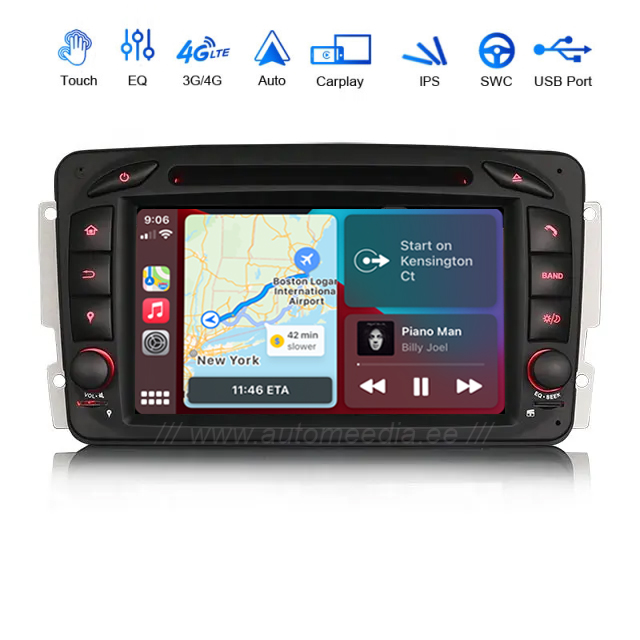 Mercedes-Benz CLK (1998-2004) | C-Class (2000-2004) | G-Class (1998-2006) | Vito & Viano (2003-2006) Android 12 | auto GPS radio ja multimedia näyttösoitin