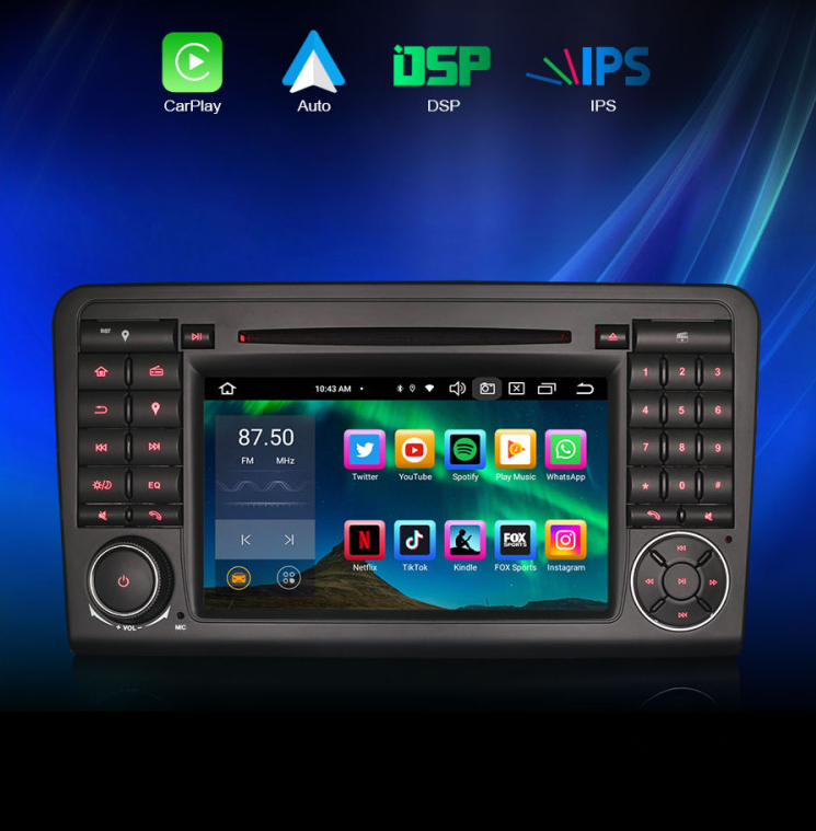 Automedia ES8583L  Auto multivides GPS atskaņotājs ar pielāgotu dizainu