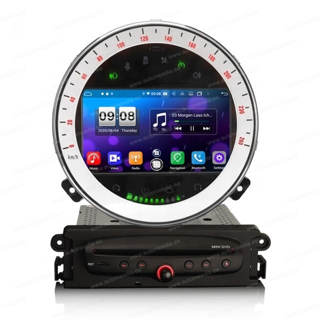 Mini Cooper (2006-2013) Mudelipõhine Android 10 auto GPS multimeediakeskus | 7" tollise ekraaniga | 4Gb RAM | 64 Gb ROM | DVD mängijaga naviraadio | Apple CarPlay USB kaabliga