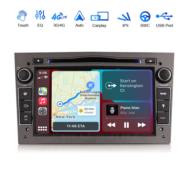 Opel Astra | Zafira | Meriva | Vectra (2004-2012) Android 12 | auto GPS radio ja multimedia näyttösoitin