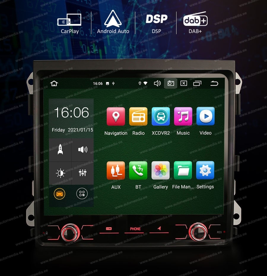 Porsche Cayenne (2010-2017)  Automedia ES8142C merkkikohtainen Android GPS multimedia näyttösoitin