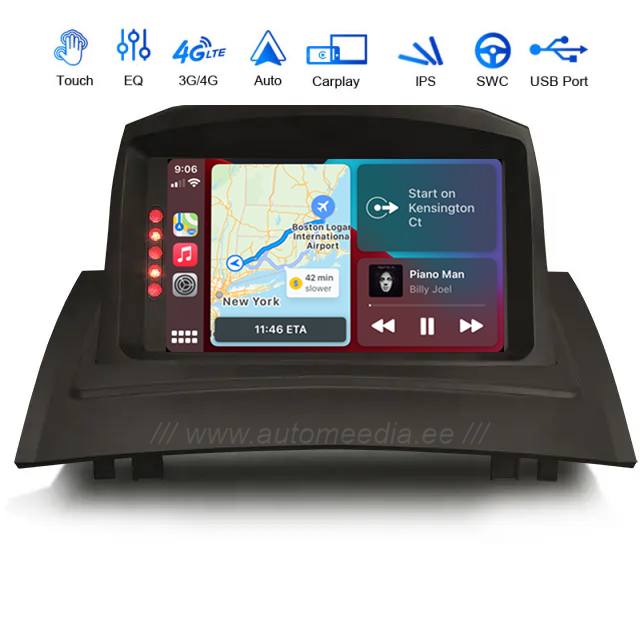 RENAULT Megane II / Fluence (2002-2008) Android 12  | GPS autoraadio ja multimeedia keskus