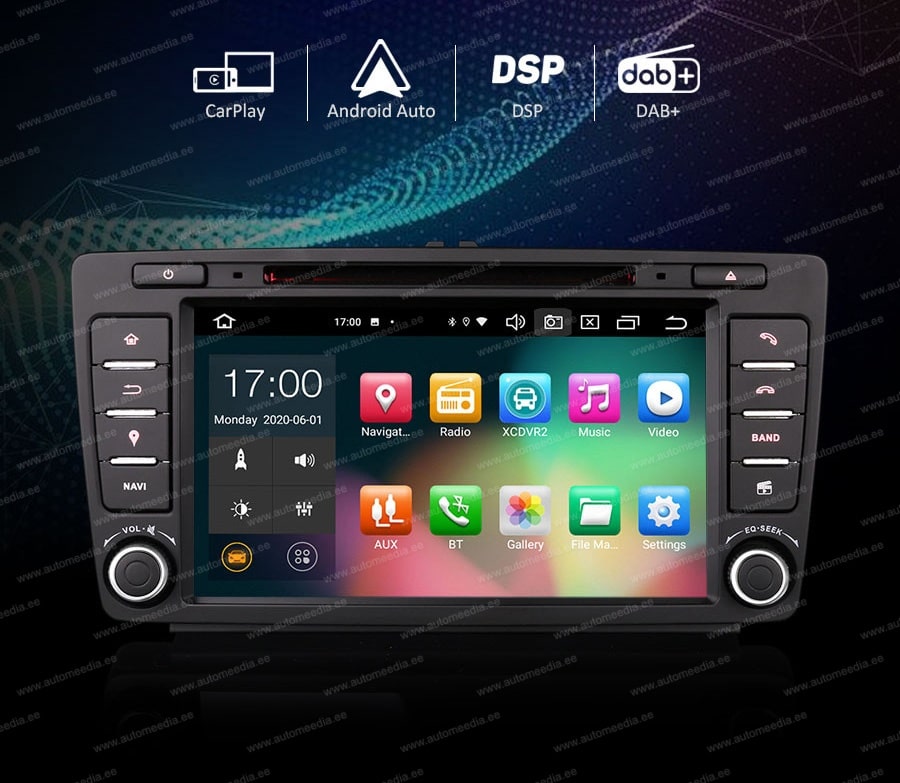 Skoda Octavia | Yeti (2008-2013)  Automedia ES8126S Car multimedia GPS player with Custom Fit Design