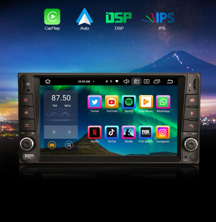 Automedia ES8512C merkkikohtainen Android GPS multimedia näyttösoitin
