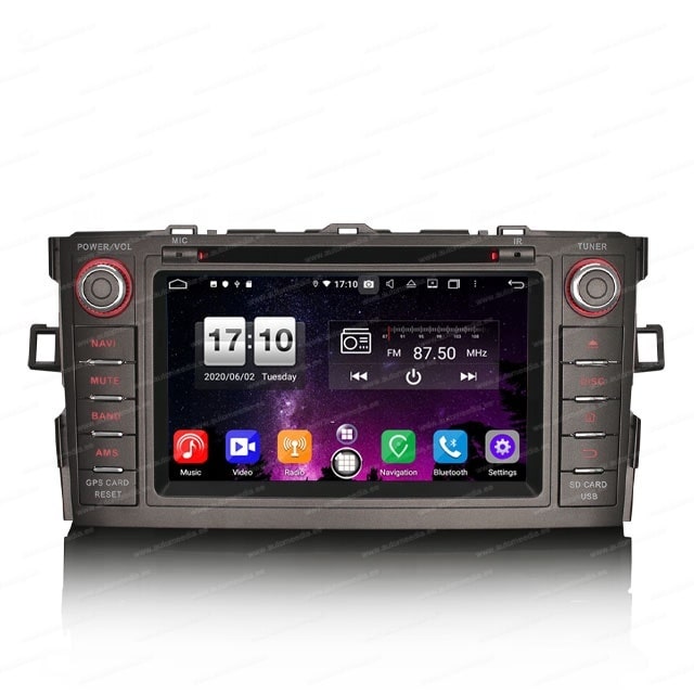 Toyota Auris (2007-2012) Universal Car Multimedia Player Android 10 with GPS Navigation | 7" inch | 4Gb RAM | 64 Gb ROM | DVD Player | wired CarPlay built-in