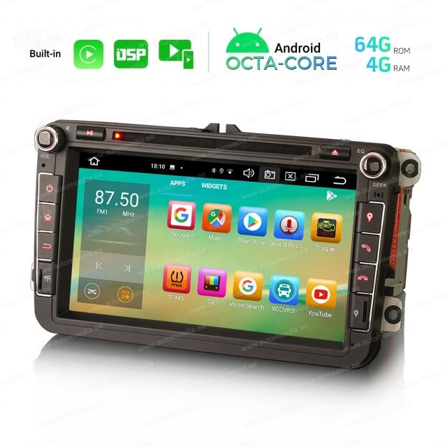 VW Passat B6 | B7 | Multivan | Transporter T5 | T6 | Amarok | Tiguan | Touran | Sharan Mudelipõhine Android 10 auto GPS multimeediakeskus | 8