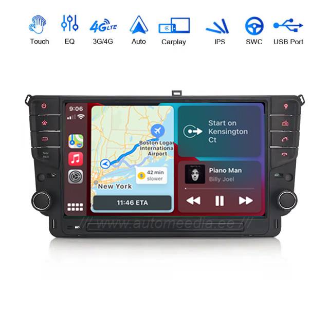 VW Golf 7 Android 12 | auto GPS radio ja multimedia näyttösoitin