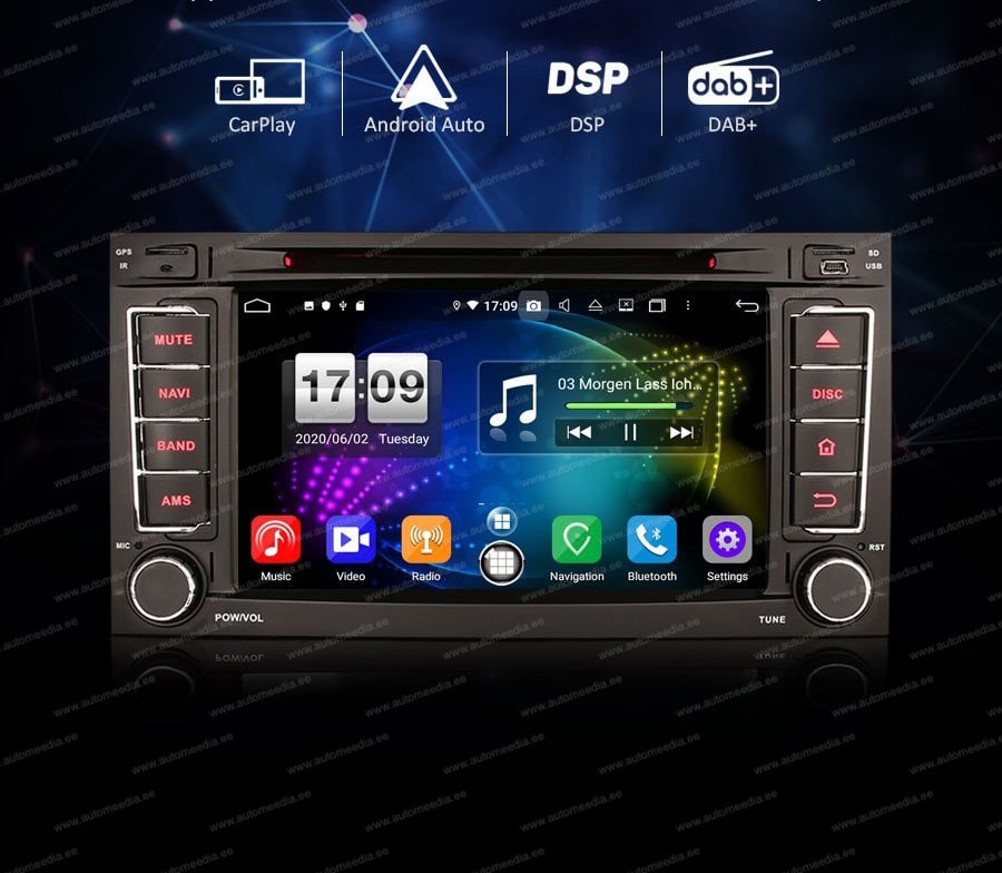 VW Touareg | Multivan | Transporter | (2004-2010)  Automedia ES8706TN Car multimedia GPS player with Custom Fit Design