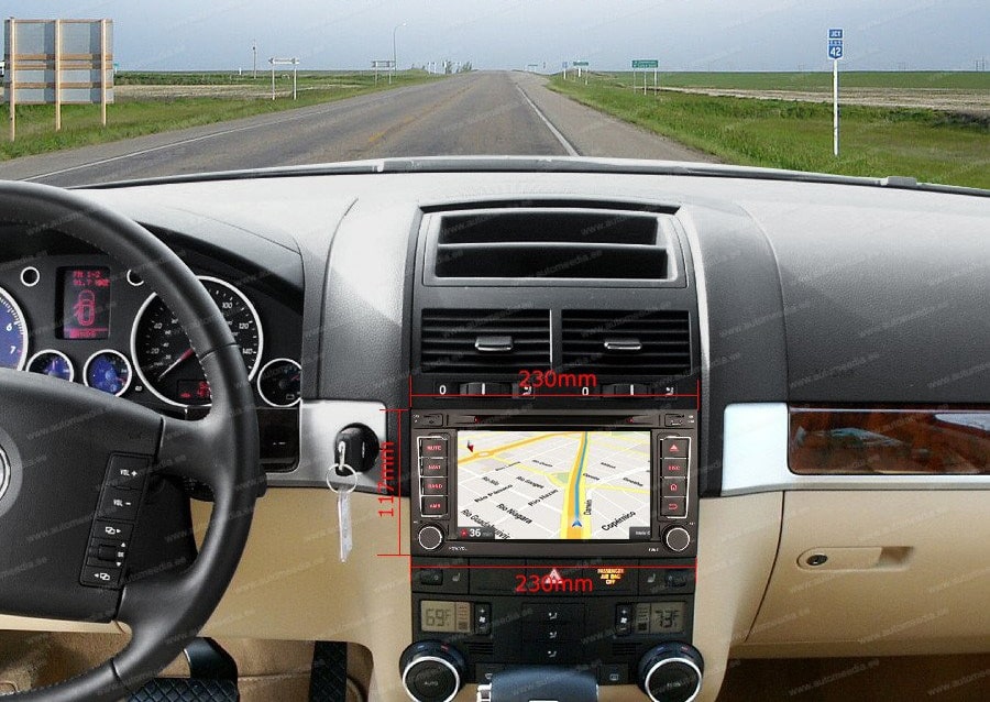 VW Touareg | Multivan | Transporter | (2004-2010)  Automedia ES8706TN Automedia ES8706TN custom fit multimedia radio suitability for the car