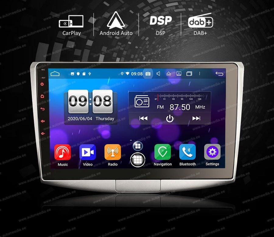 Volkswagen Passat B6 | B7 | CC (2008-2015)  Automedia ES8717P merkkikohtainen Android GPS multimedia näyttösoitin