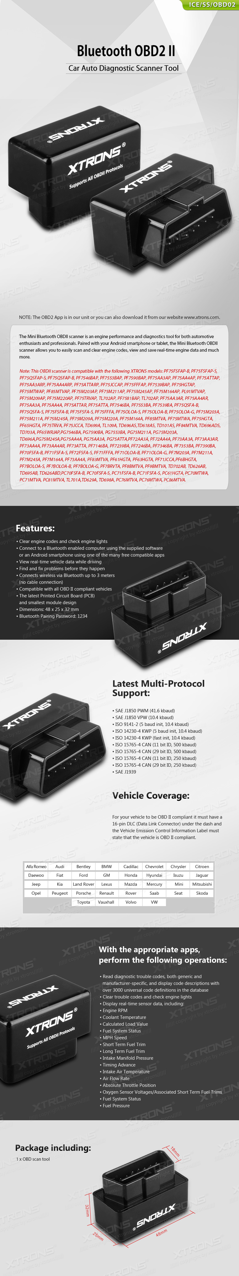 ELM327 auto OBDII bluetooth diagnostikaadapter android seadmetele