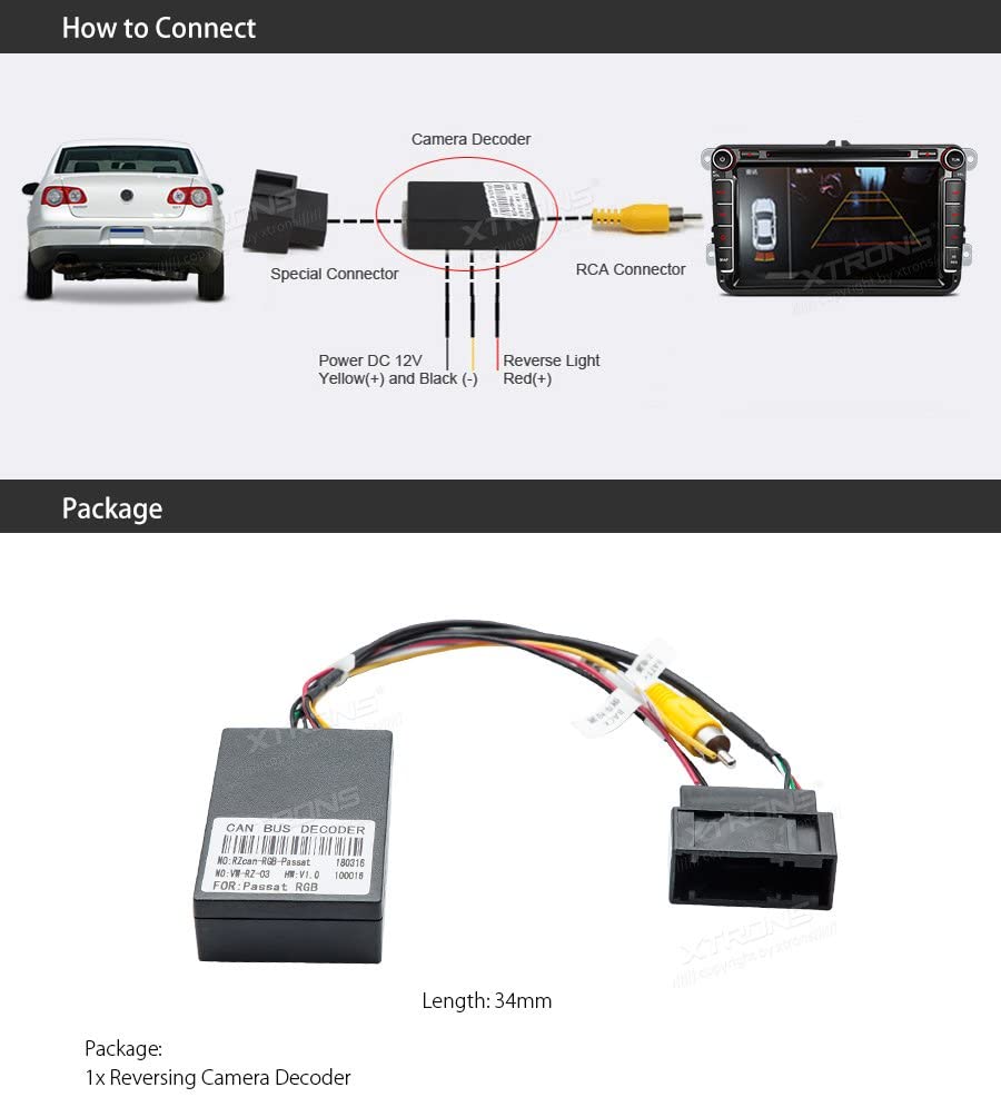 VW originaal tagurduskaamera can adapter