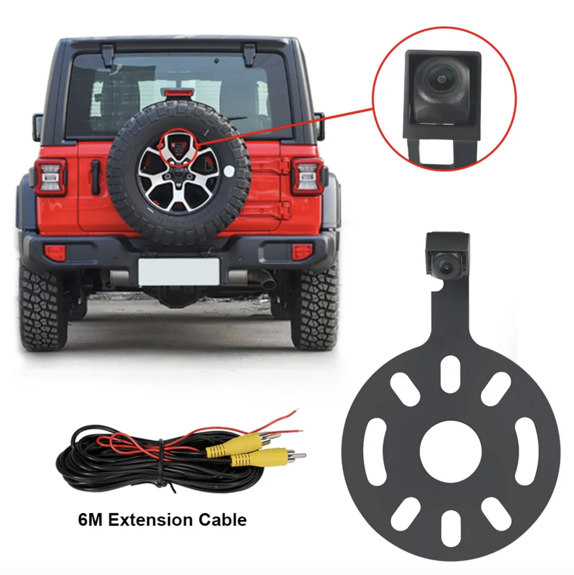 JEEP Wrangler tagaluugi varuratta kinnitusega AHD tagurduskaamera