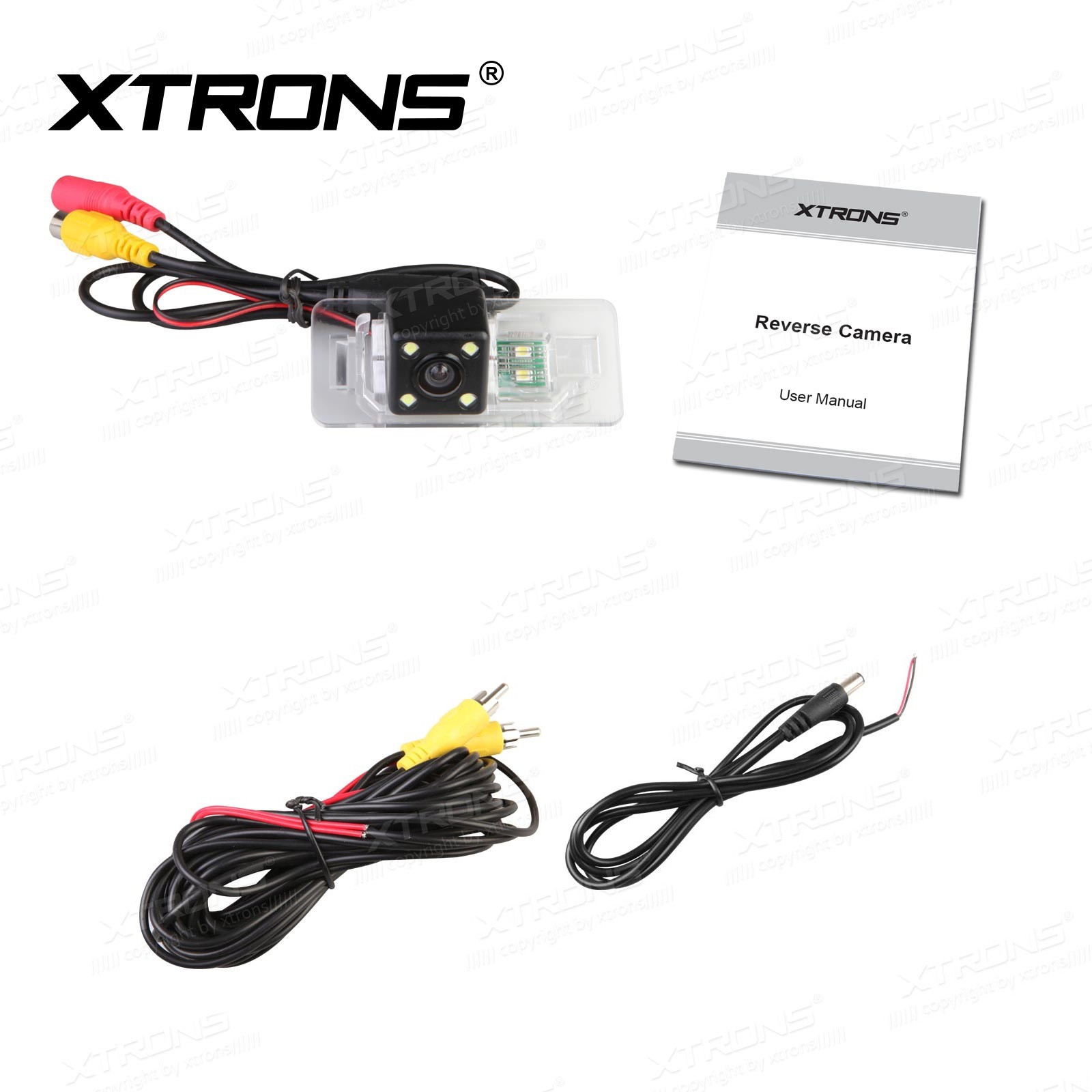BMW X5 / 3.s / 5.s / E70 / E90 / E60, Xtrons Parking Rear View Camera with RCA Connector for Multimedia Navigation Radio. Rear view camera for aftermarket radio