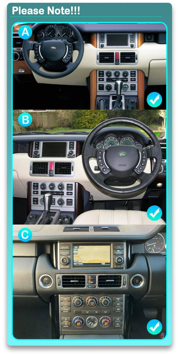 Range Rover (L322) 2001-2012   3206S raadio sobivus autole