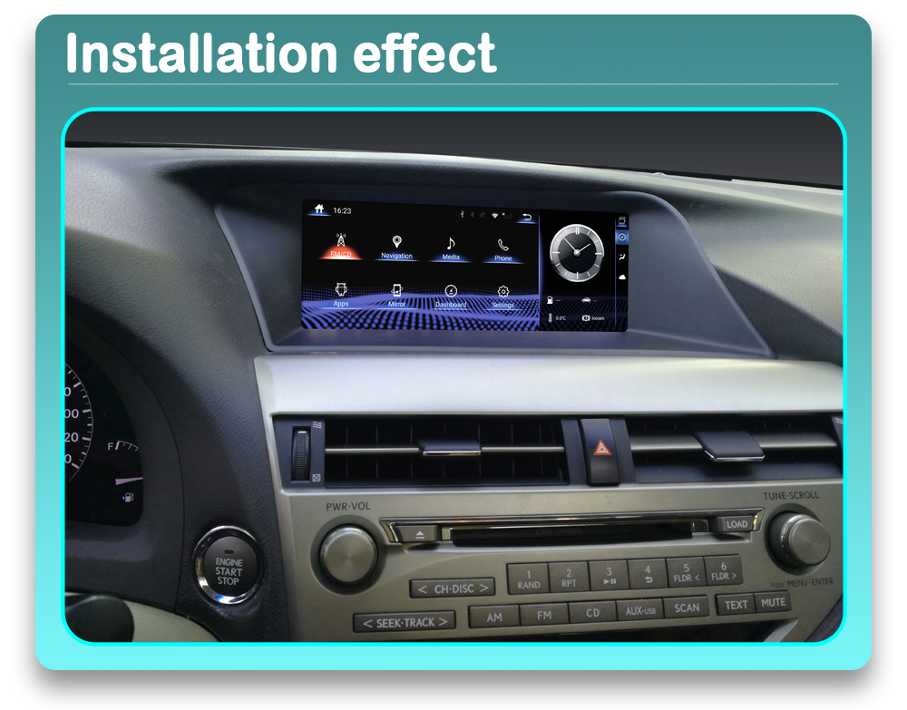 Lexus RX 2009-2015 Android 13 / 14  | GPS autoraadio ja multimeedia keskus