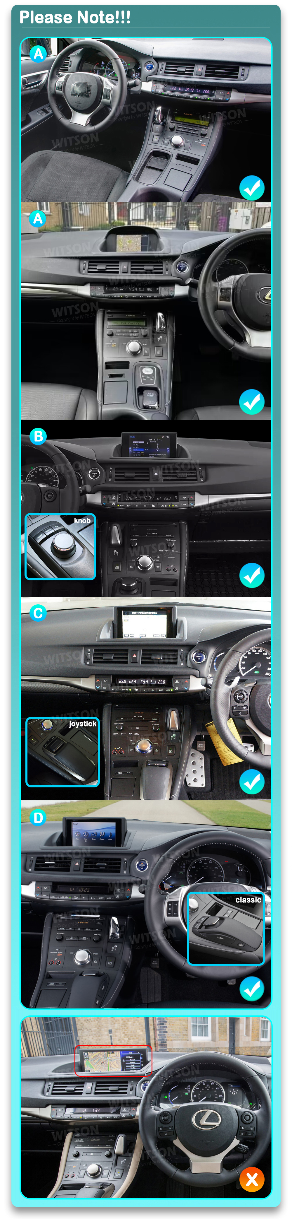 Lexus CT 2011-2019   3607 raadio sobivus autole