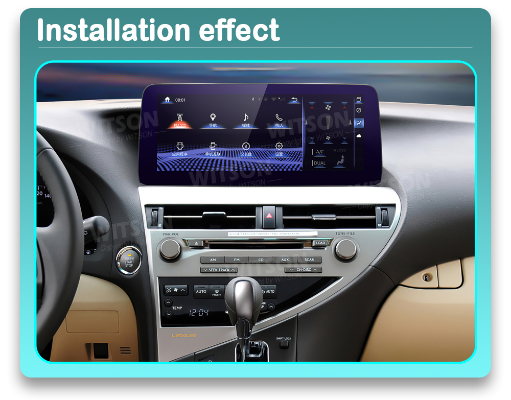 Lexus RX 2009-2015 Android 13 / 14  | GPS autoraadio ja multimeedia keskus