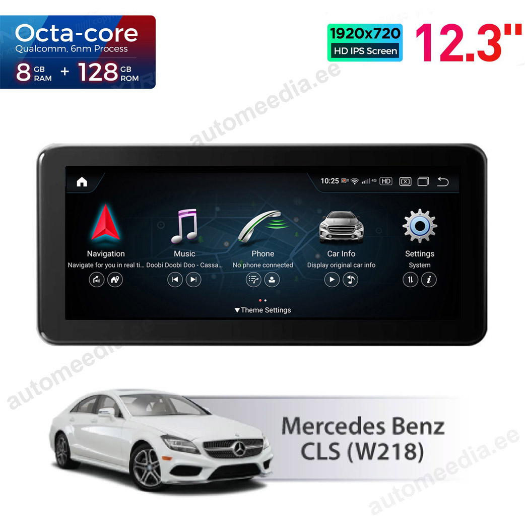8+128Gb | 12.3" | Mercedes-Benz CLS Class | 2011 - 2013 (NTG4.5) Android 13 auto GPS radio ja multimedia näyttösoitin