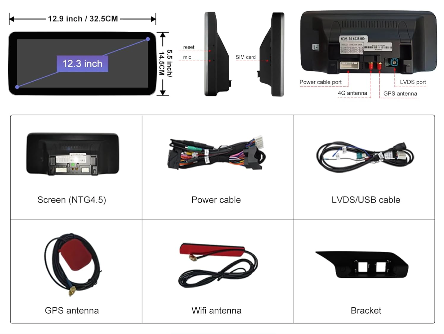 Automedia EW-BZQH8E-W-NTG45Y Automedia EW-BZQH8E-W-NTG45Y mõõdud ühendamine ja pistikute skeem