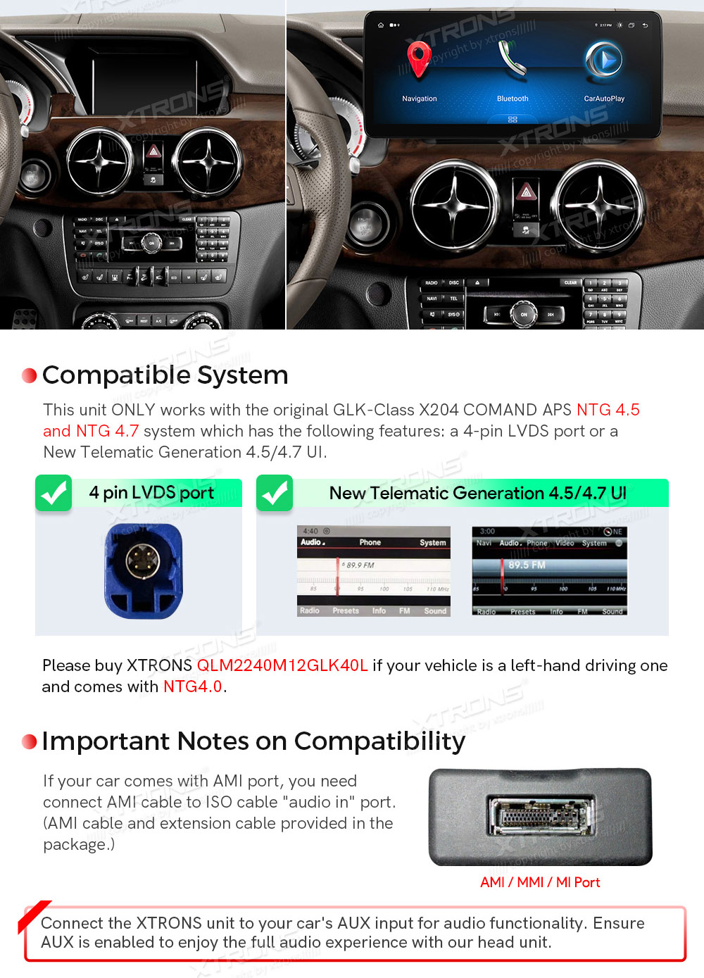 Automedia EW-BZQH8GLK-NTG45Y Automedia EW-BZQH8GLK-NTG45Y raadio sobivus autole