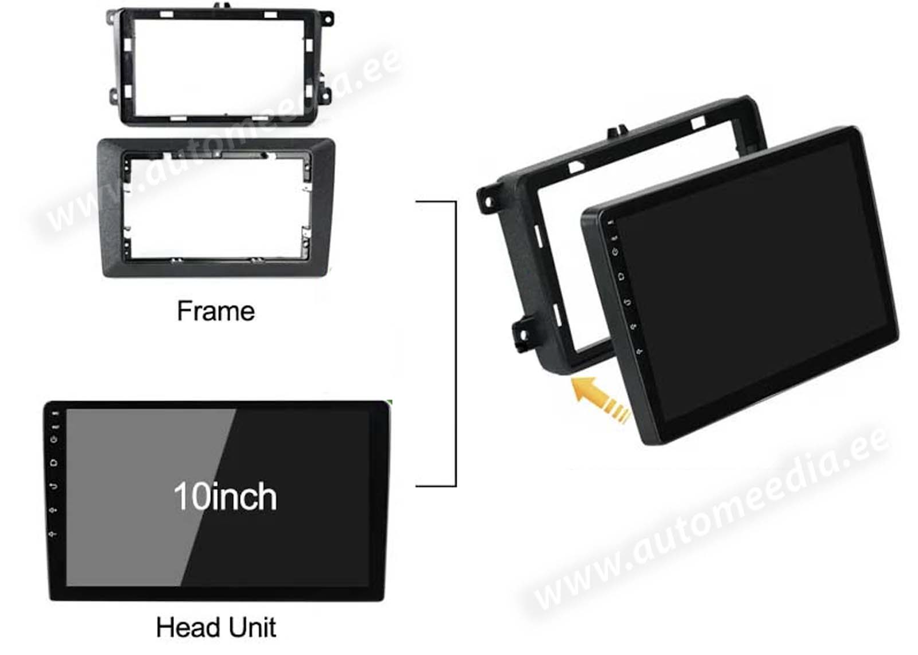 Automedia F0722 Mudelikohane android multimeediakeskus gps naviraadio