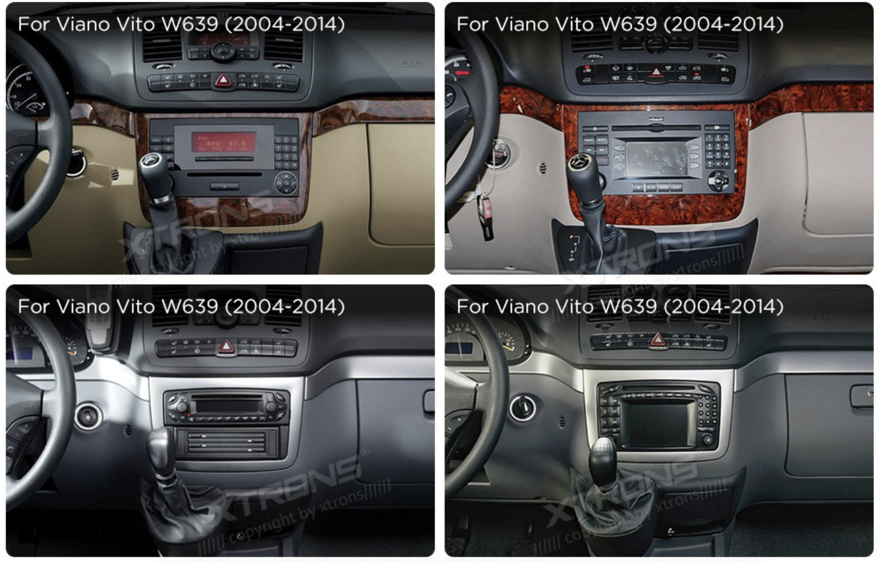 Mercedes Benz Vito W639 (2004 - 2014)  Automedia F0779 raadio sobivus autole