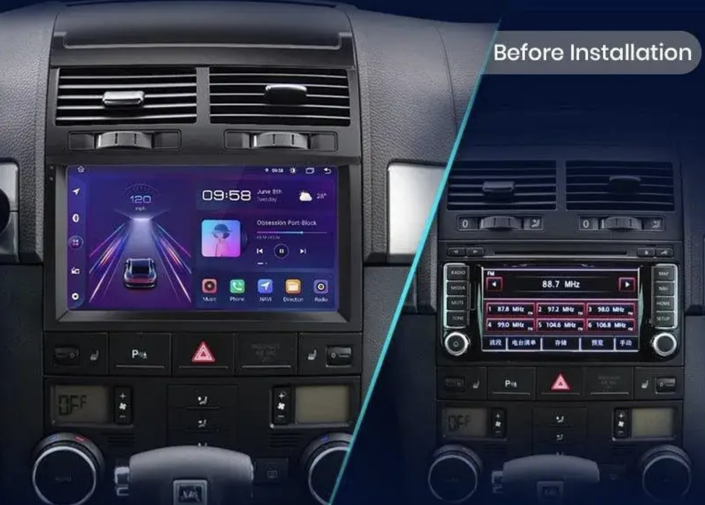 Automedia F0849 Mudelikohane android multimeediakeskus gps naviraadio