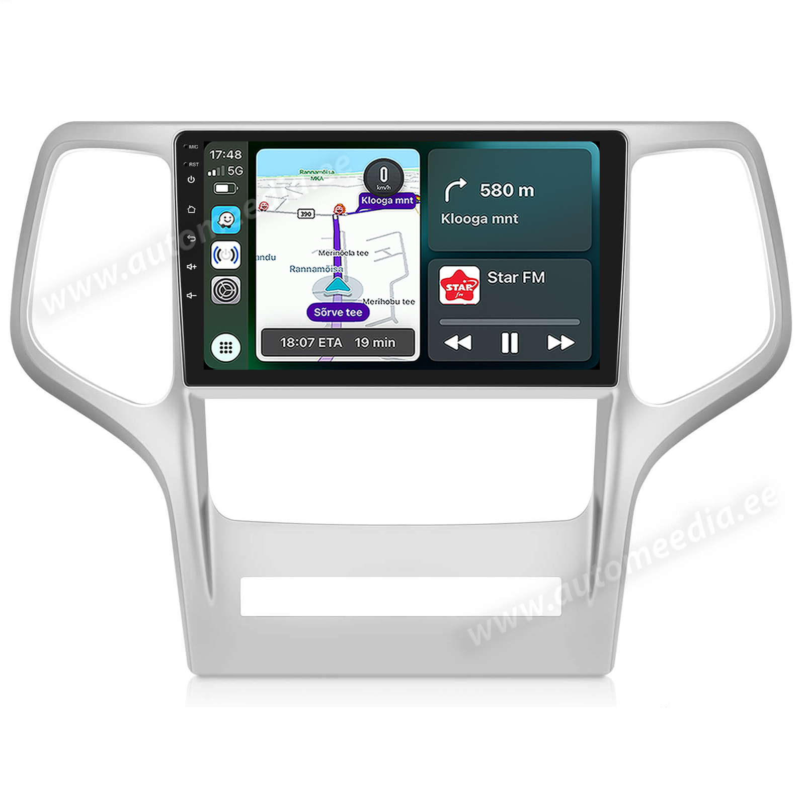 Jeep Grand Cherokee (2010-2013) Android | auto GPS radio ja multimedia näyttösoitin