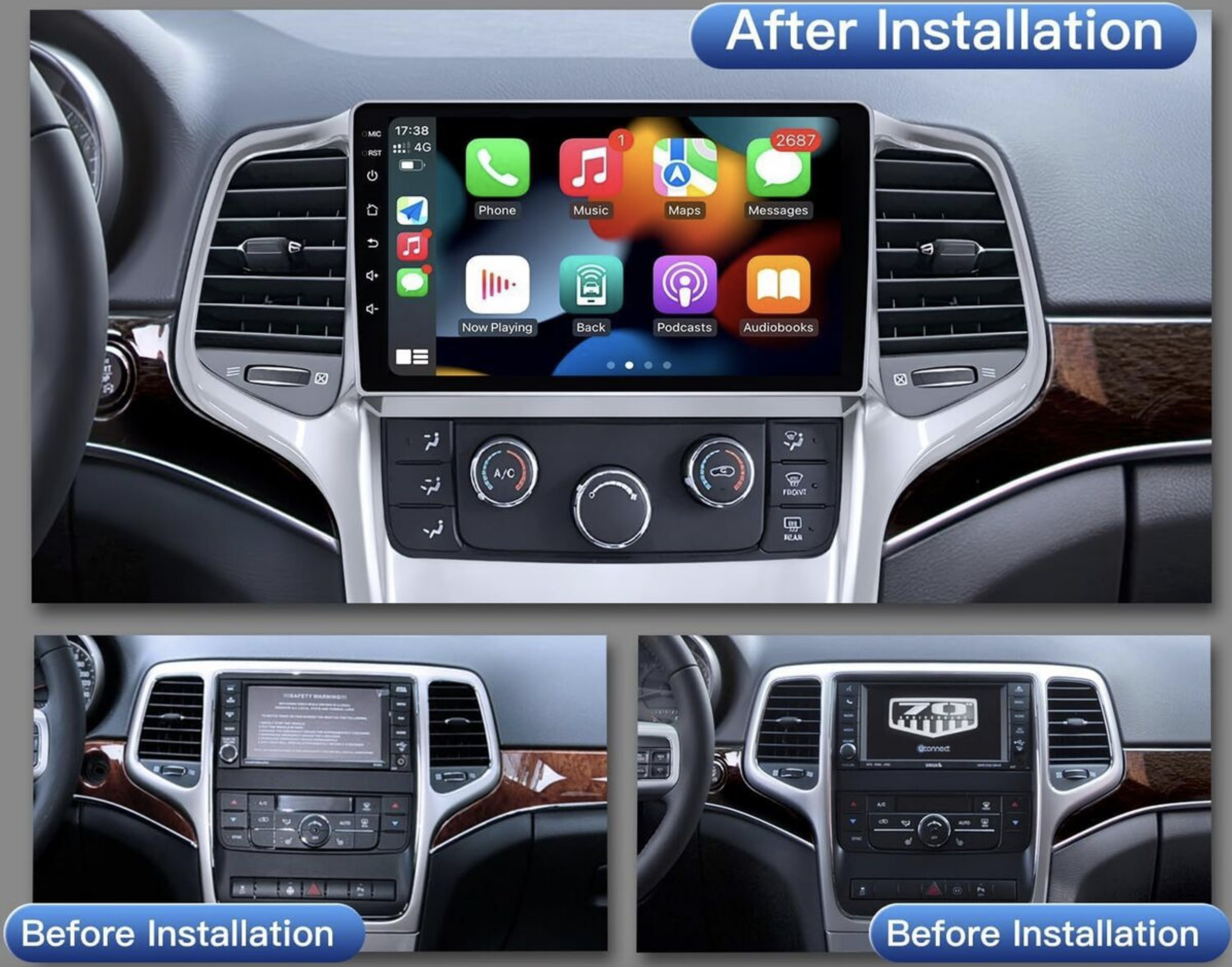 Automedia F0994 merkkikohtainen Android GPS multimedia näyttösoitin