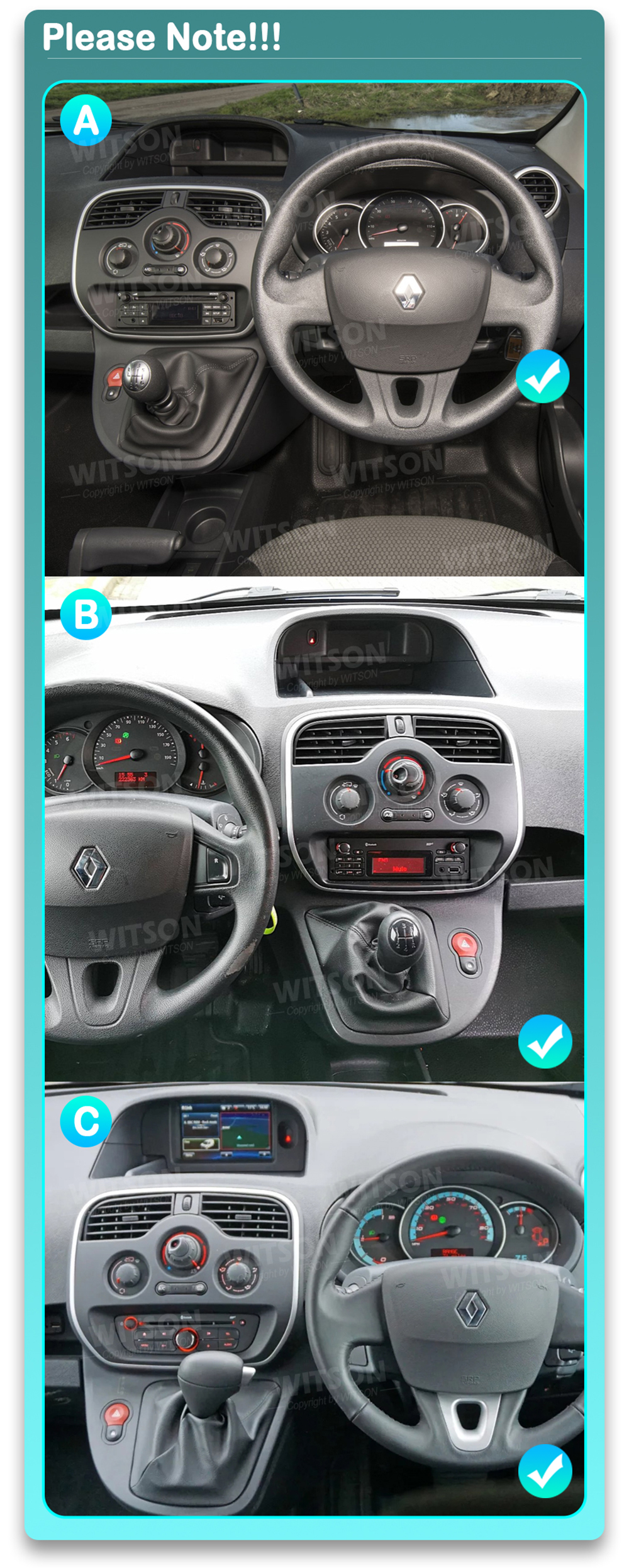 Renault Kangoo 2013 - 2019 Automedia F1027 raadio sobivus autole