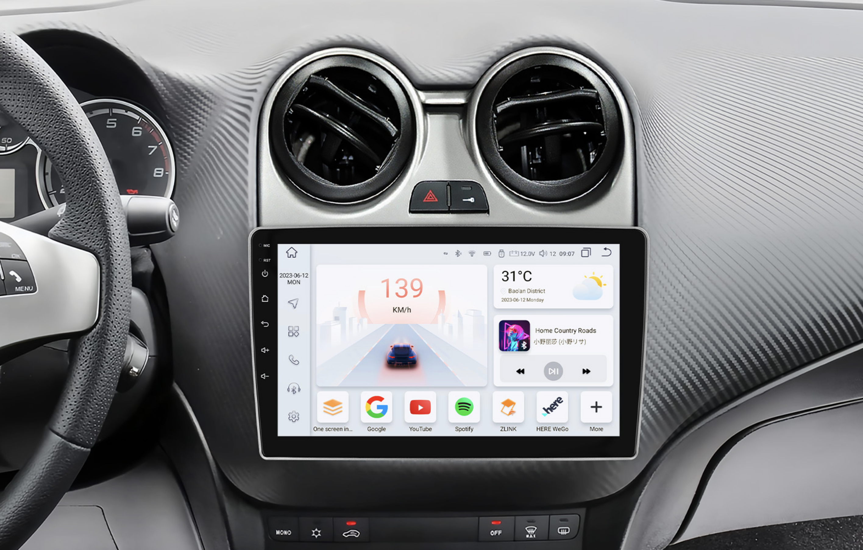 Automedia F1654 merkkikohtainen Android GPS multimedia näyttösoitin
