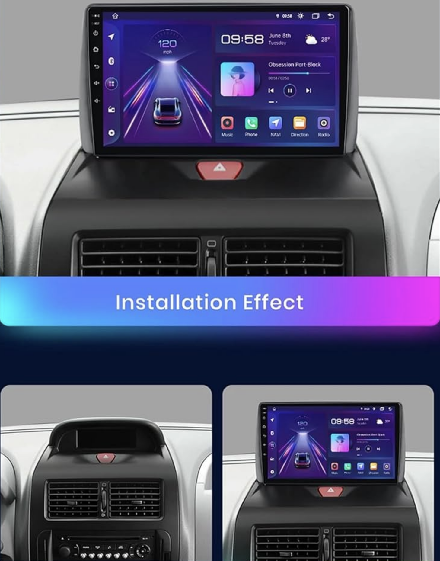 Automedia F2011 Mudelikohane android multimeediakeskus gps naviraadio