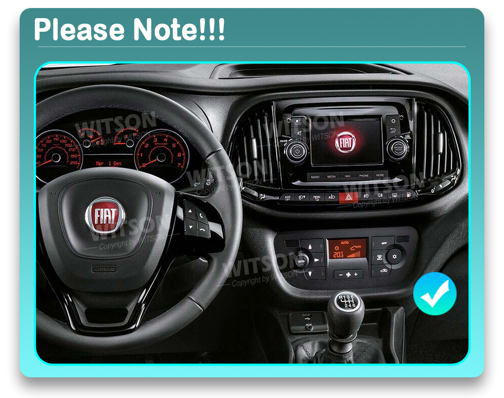 FIAT Doblo (2015-2021)  Automedia F9779 raadio sobivus autole
