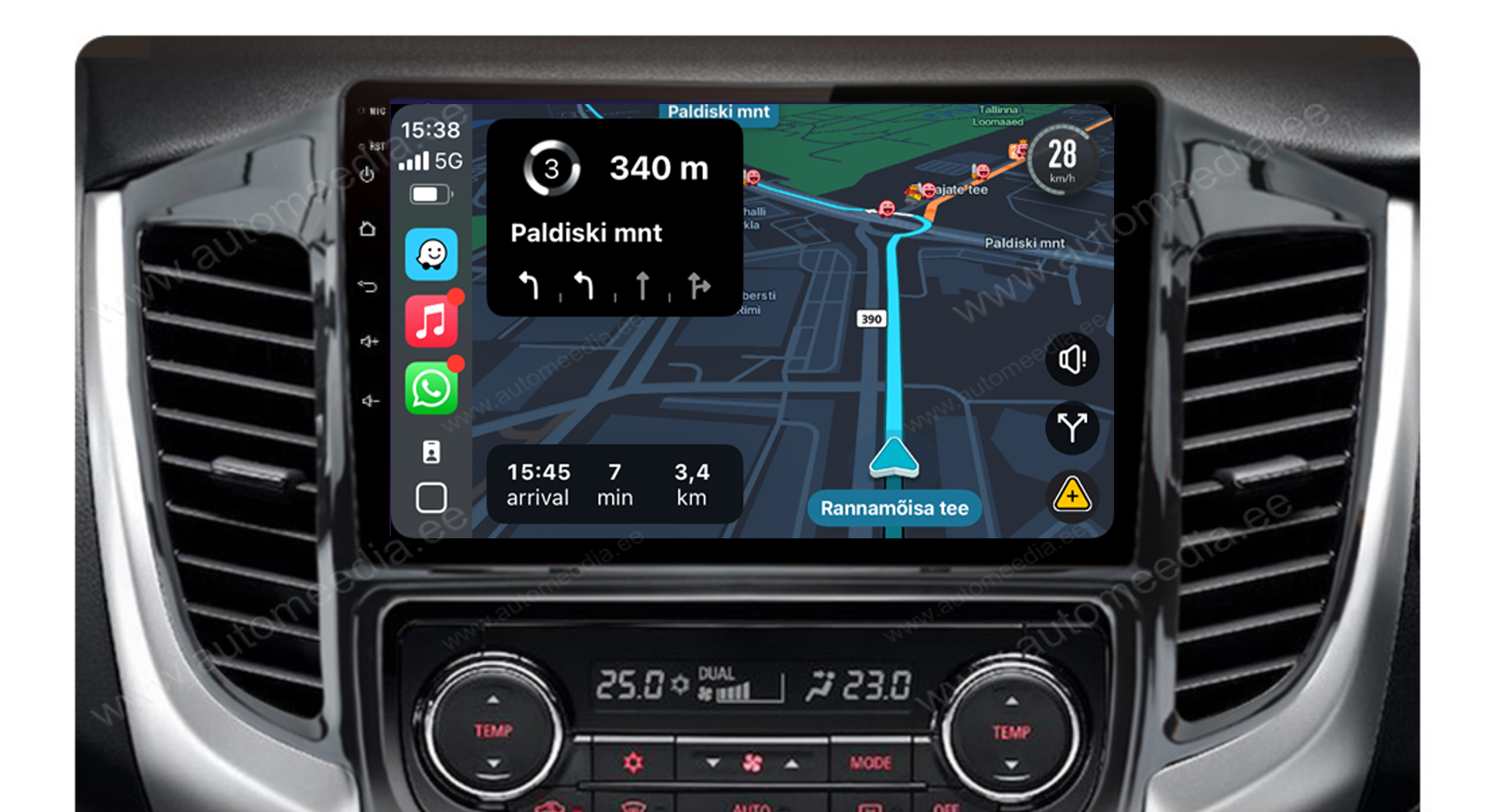 Automedia F9859 merkkikohtainen Android GPS multimedia näyttösoitin