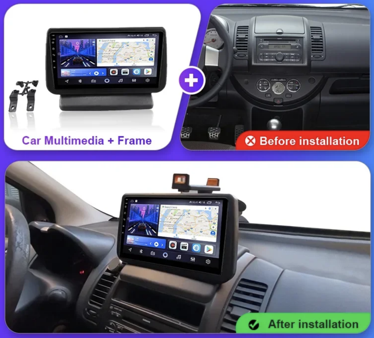 Automedia F9906  Auto multivides GPS atskaņotājs ar pielāgotu dizainu