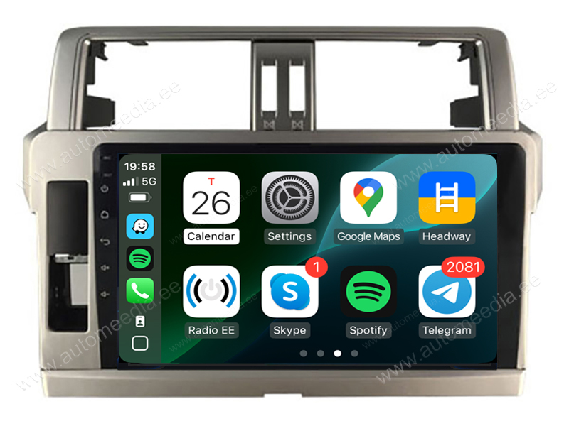 Toyota Landcruiser 150 (2014-2017) Android  | GPS autoraadio ja multimeedia keskus