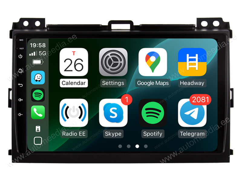 Toyota Land Cruiser Prado 120 (2003 - 2009) Android  | GPS autoraadio ja multimeedia keskus