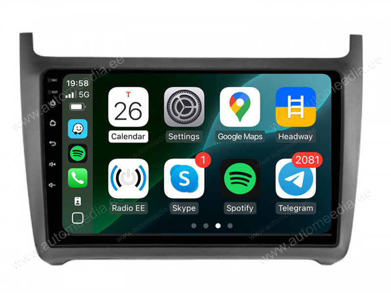VW Polo (2008-2020) Android  | GPS autoraadio ja multimeedia keskus