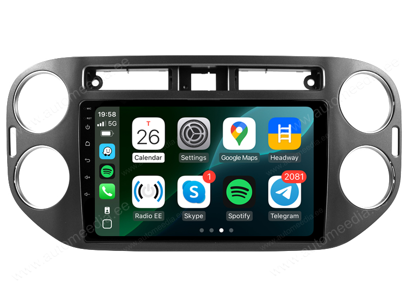 VW Tiguan (2007-2012) Android  | GPS autoraadio ja multimeedia keskus