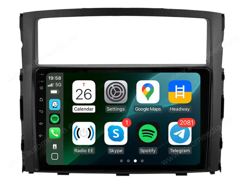 Mitsubishi Pajero 4 V80 V90 2006 - 2014 Android  | GPS autoraadio ja multimeedia keskus