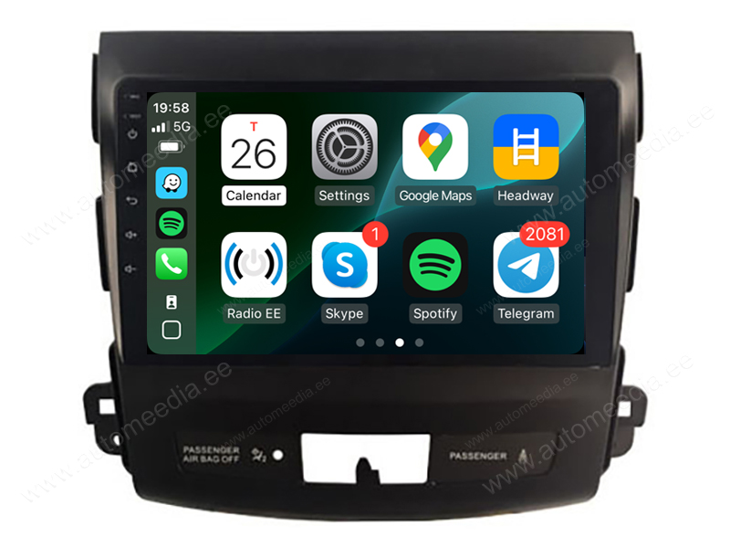Mitsubishi Outlander | Citroen C-Crosser | Peugeot 4007 | (2005 - 2012) Android  | GPS autoraadio ja multimeedia keskus