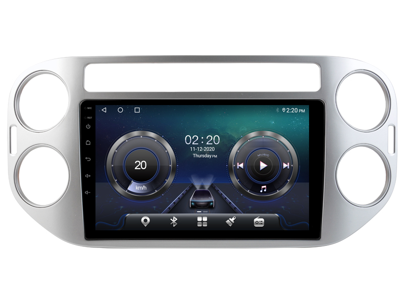 VW Tiguan 2006 - 2011 Sliver | Android 12 auto GPS multimedia näyttösoitin | 9" tuuman kosketusnäyttö | Automedia WTS-9227AS