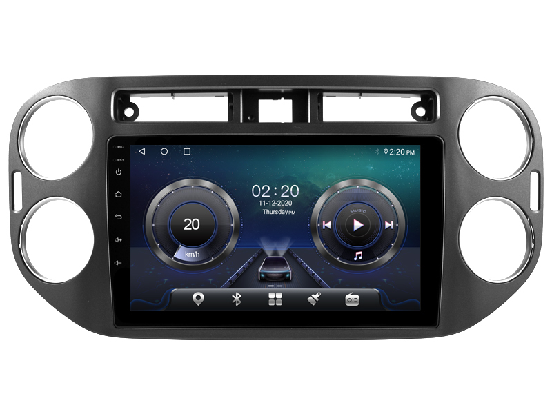 VW Tiguan 2012 - 2016 Sliver Mudelipõhine Android 12 auto GPS multimeediakeskus | 9" tollise ekraaniga | Automedia WTS-9227BS