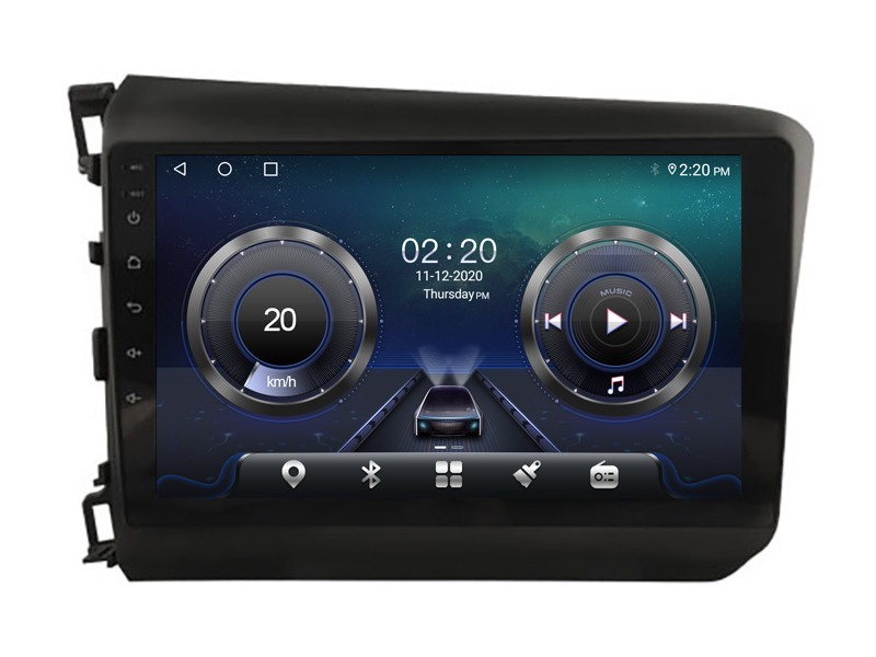 Honda Civic 2012 2013 2014 2015 Mudelipõhine Android 12 auto GPS multimeediakeskus | 9" tollise ekraaniga | Automedia WTS-9305