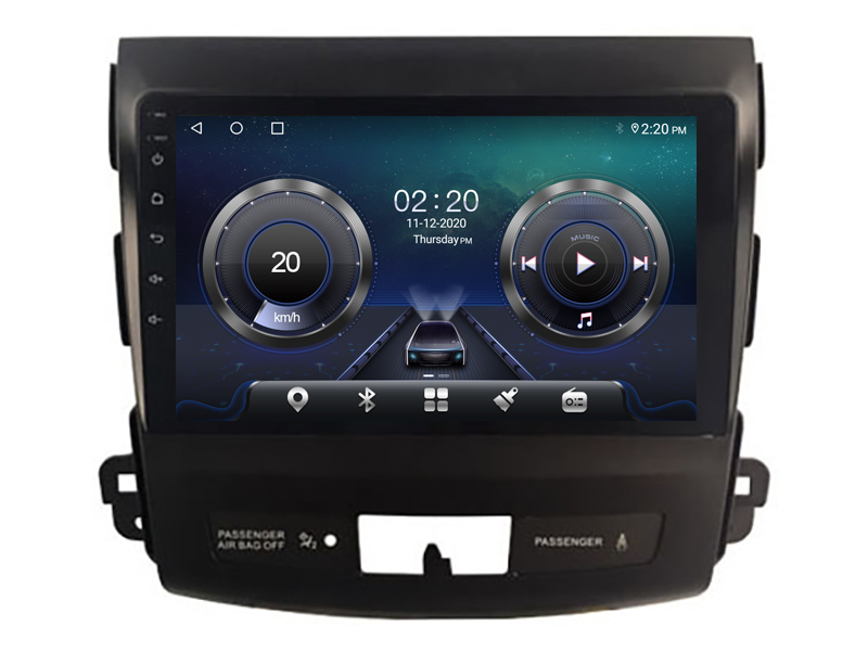 Mitsubishi Outlander 2 CW0W 2005 - 2011 Citroen C-Crosser 2007 - 2013 Peugeot 4007 2007 - 2012 | Android 12 Car Multimedia Player | 9" inch Touchscreen | Automedia WTS-9848