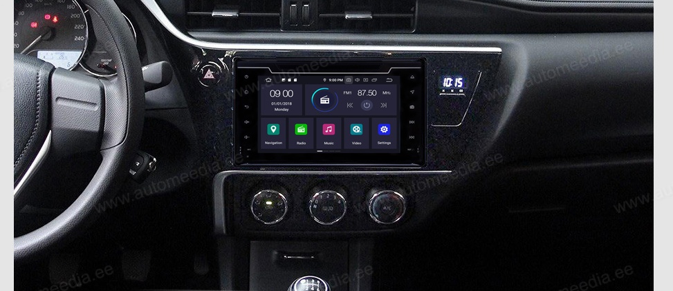 TOYOTA AURIS Gen. II (2015-2018)  Automedia RVT5324A Car multimedia GPS player with Custom Fit Design